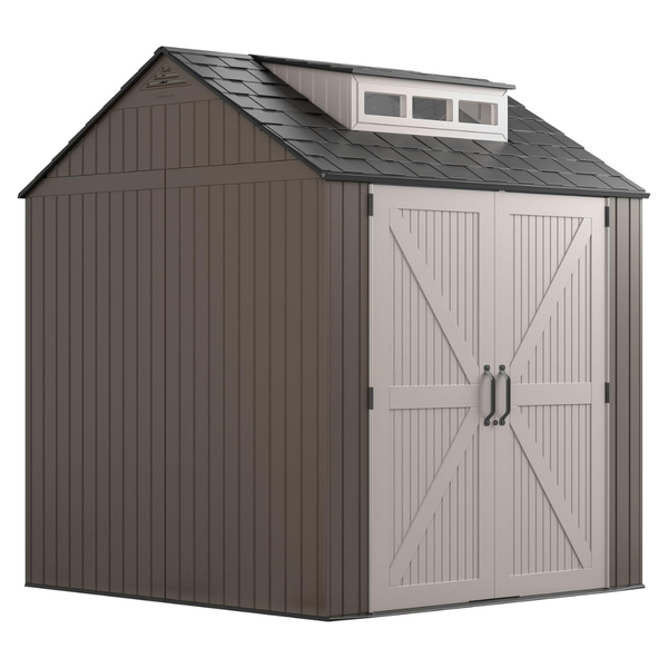 7' x 7' Rubbermaid Large Resin Outdoor Storage Shed With Floor (4 Colors)