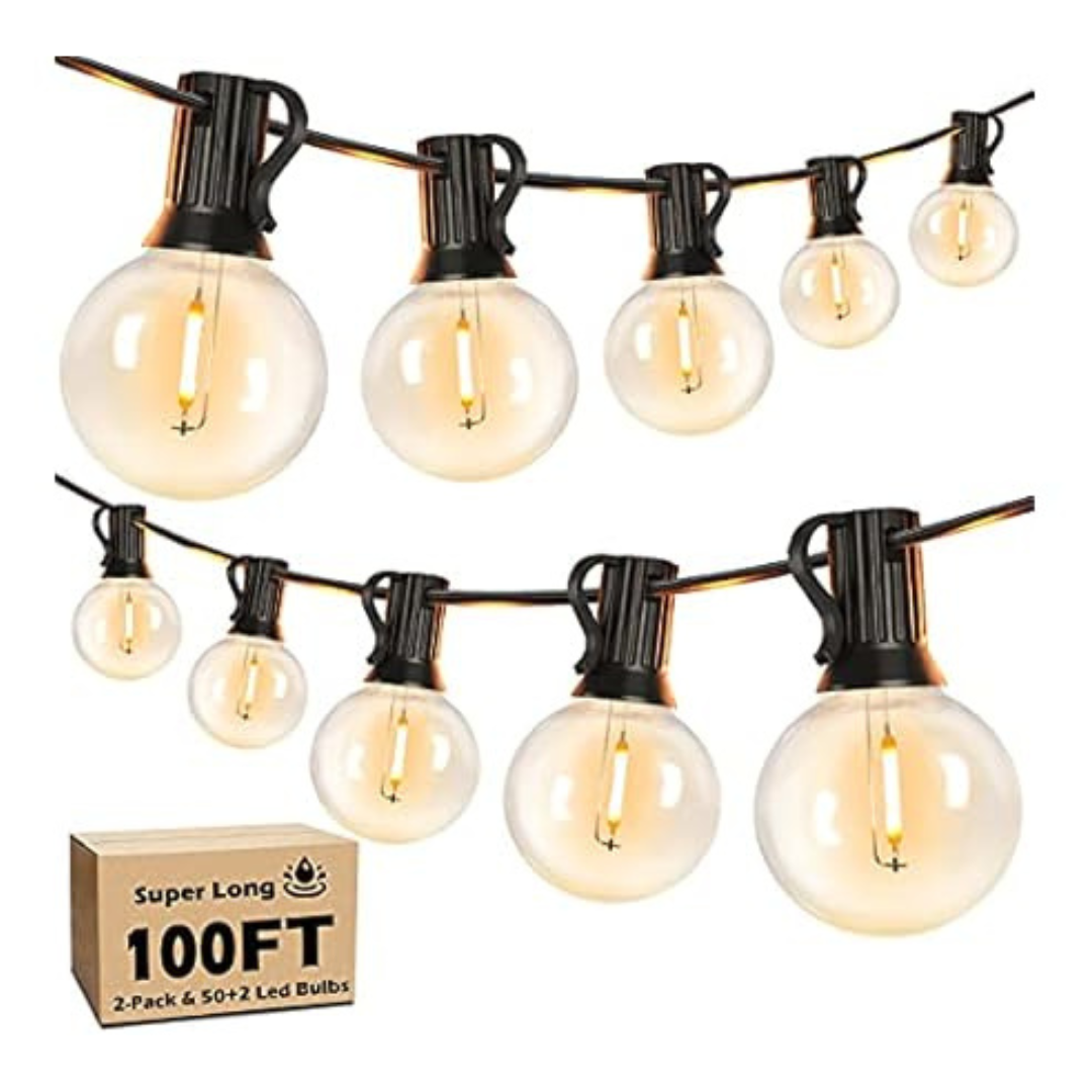 2-Pack Brightever 100ft LED Outdoor String Patio Light