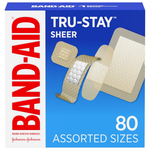 80-Count Band-Aid Brand Tru-Stay Sheer Strips Adhesive Bandages