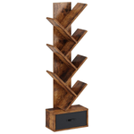 7-Tier Rolanstar Tree Bookshelf with Drawer
