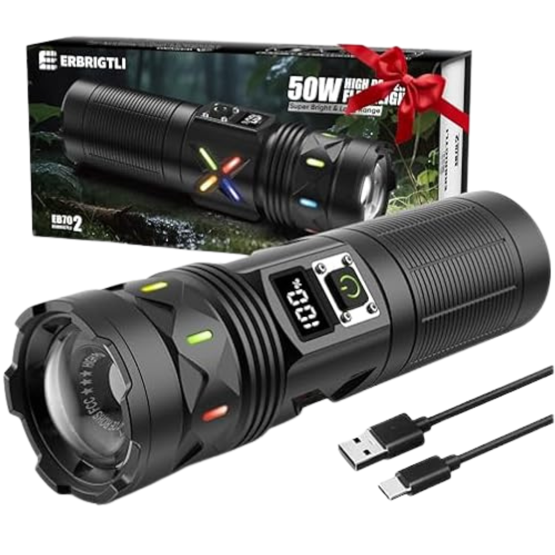 100000 Lumens 3 Modes Super Bright 50W LED Flashlights