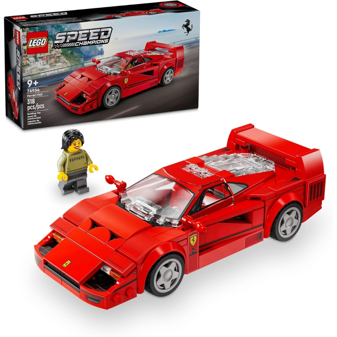 318-Piece LEGO Speed Champions Ferrari F40 Supercar Building Set