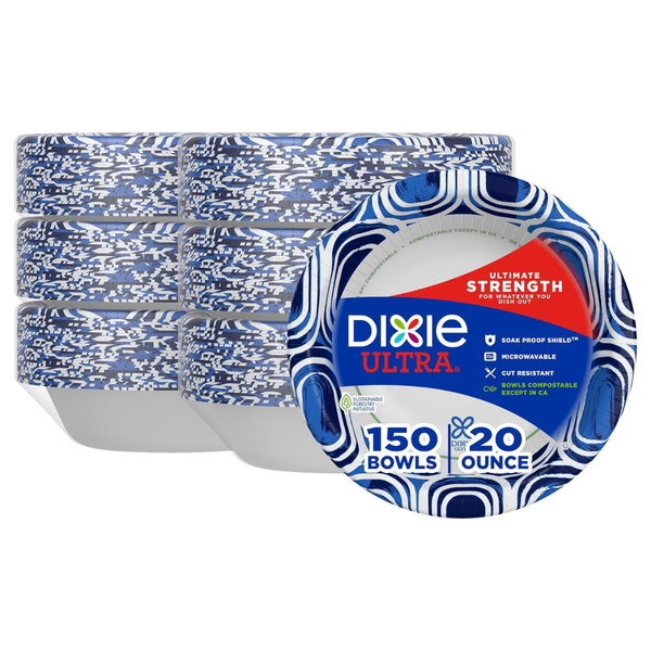 2-Count (150-Count) Dixie Ultra Large Paper Bowls