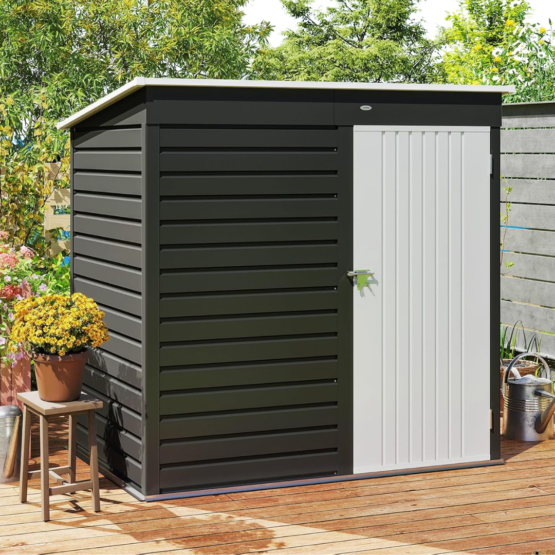 6' x 4' Outdoor Storage Shed with Lockable Door