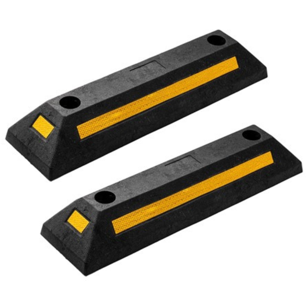 2-Pack Zone Tech Heavy Duty Rubber Parking Guide