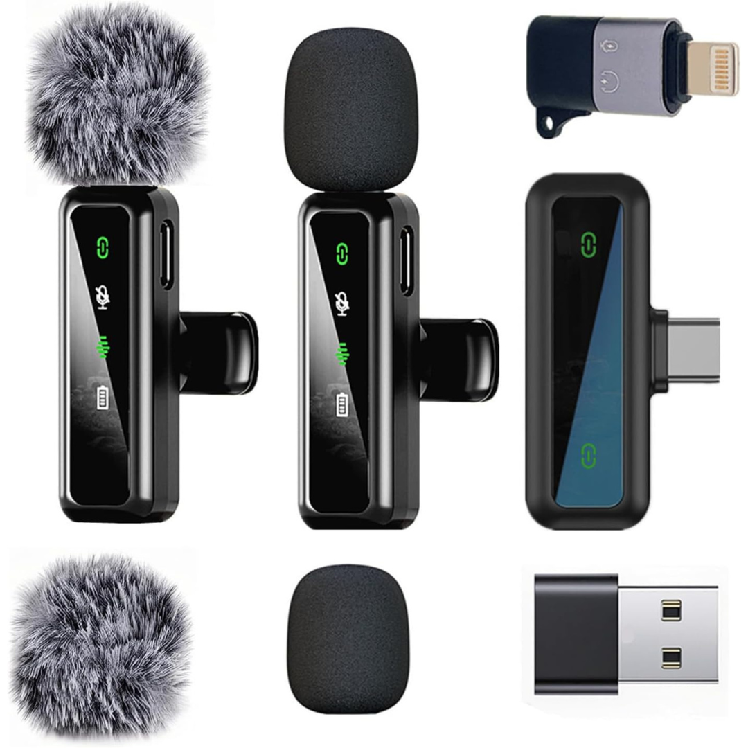 Noise Reduction Mini Wireless Lavalier Microphone