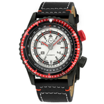 GV2 By Gevril Men's 3508S Automatic Black Leather Swiss Wristwatch
