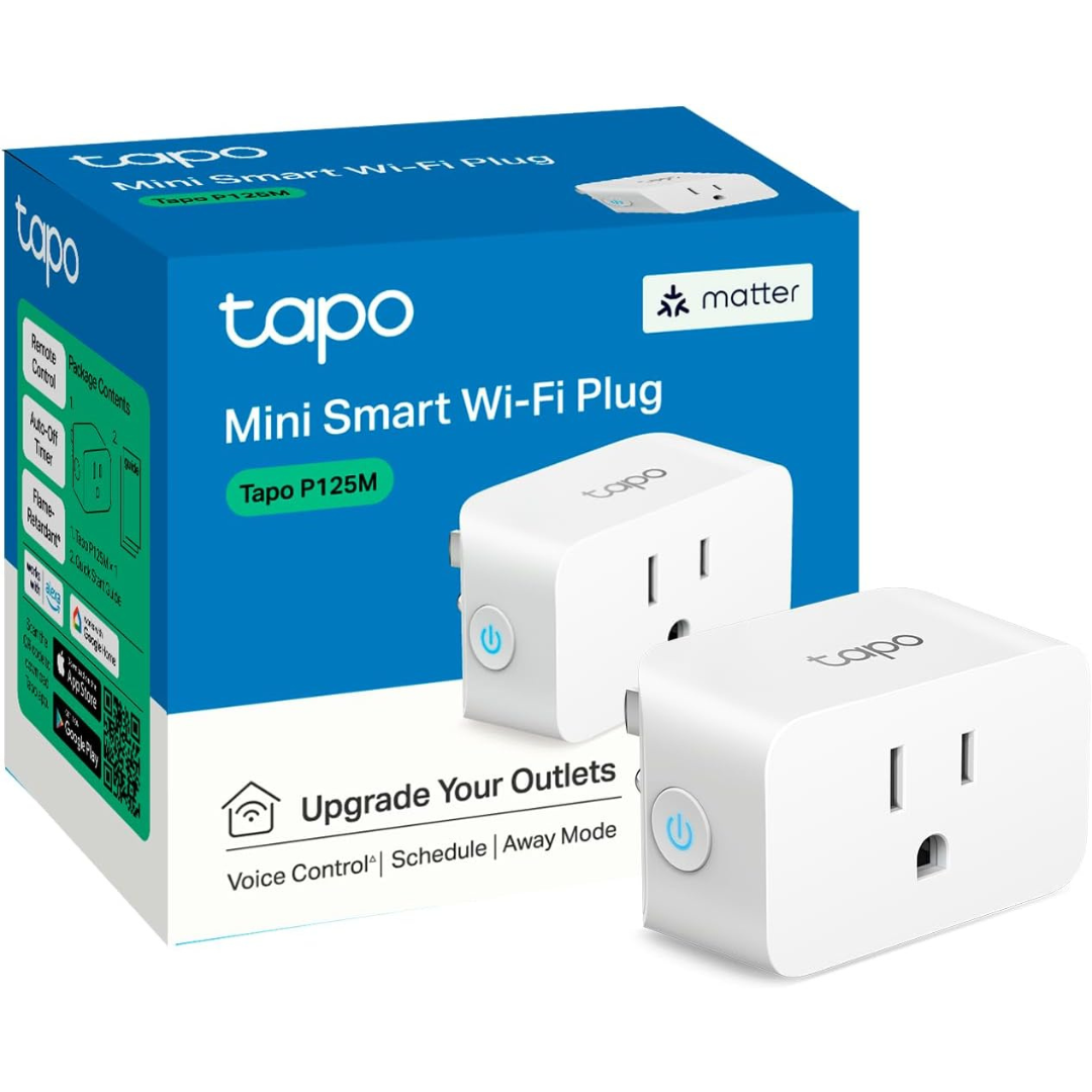 TP-Link Tapo Matter Compatible 2.4G Wi-Fi Smart Plug Mini