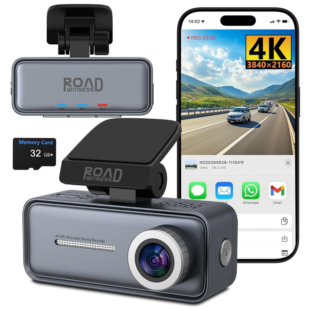 Roadwitness 4K Mini Dash Cam With Voice Control
