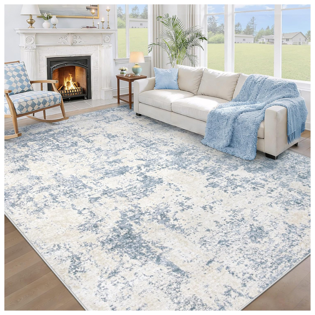 8' x 10' Washable Modern Abstract Area Rug