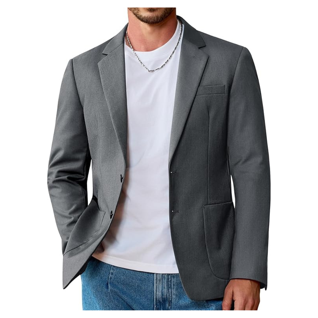 Men's Two Button Casual Blazer Sports Coats Suit Jackets