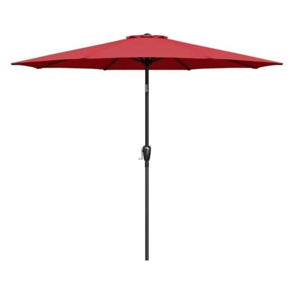 Simple Deluxe 9' Patio Umbrella W/ Push Button Tilt & Crank