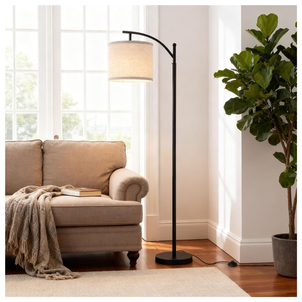 9W LED Remote-Controlled Arc Floor Lamp