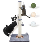 31" Fantasreen Cat Scratching Post W/Ball Track And Spring Toy