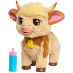 11" FurReal Maggie Interactive Feed & Follow Highland Cow Toy W/ 50-Sound
