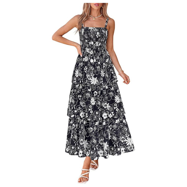 Women's Floral Spaghetti Strap Wedding Guest Dress (Various)