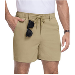 5" Men's Lightweight Elastic Classic Fit Casual Shorts (Various)