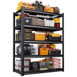 71" 5-Tier Adjustable Metal H Heavy-Duty Garage Storage Shelves