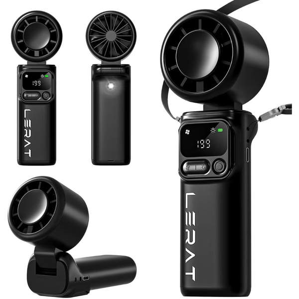 3-in-1 Portable Handheld 5-Speed High Power Mini Turbo Fan