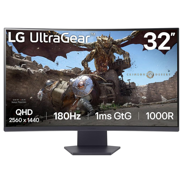 32" LG UltraGear Curved WQHD 180Hz 1ms HDR VA Freesync Gaming Monitor