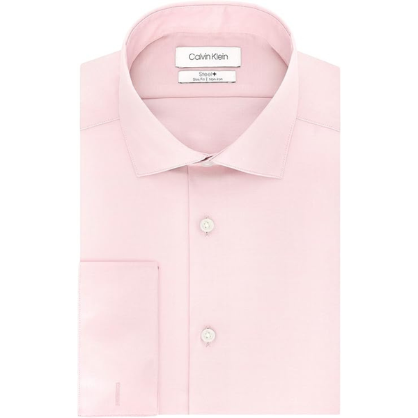Calvin Klein Men's Slim Fit Non Iron Solid French Cuff Dress Shirt