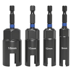 4-Piece 1/4" Hex Shank Wing Nut Driver Bit Set