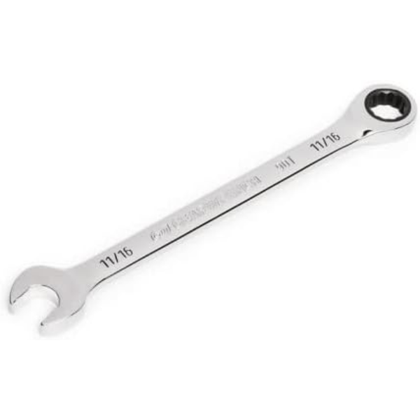 11/16" 4 Degree Swing Arch 12 Point Ratcheting Combination Wrench