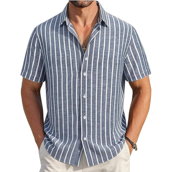 Alex Vando Men's Linen Button Down Shirt