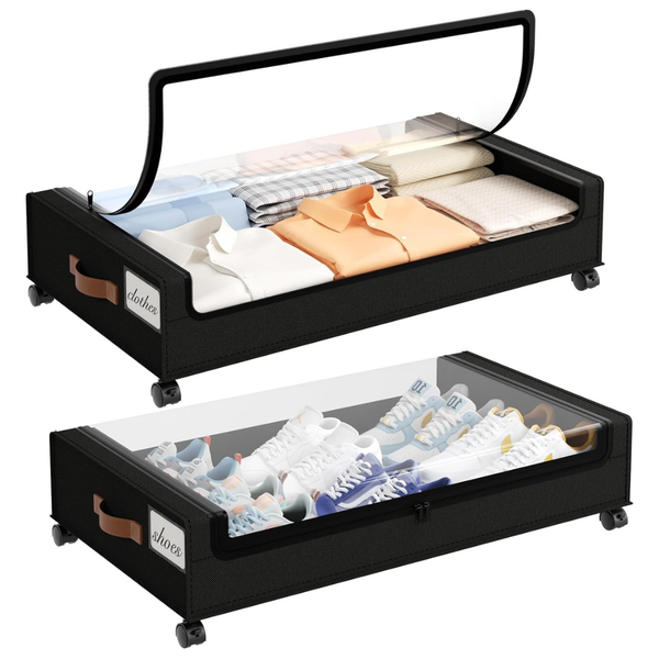 2-Pack Yecaye Under Bed Storage With Wheels