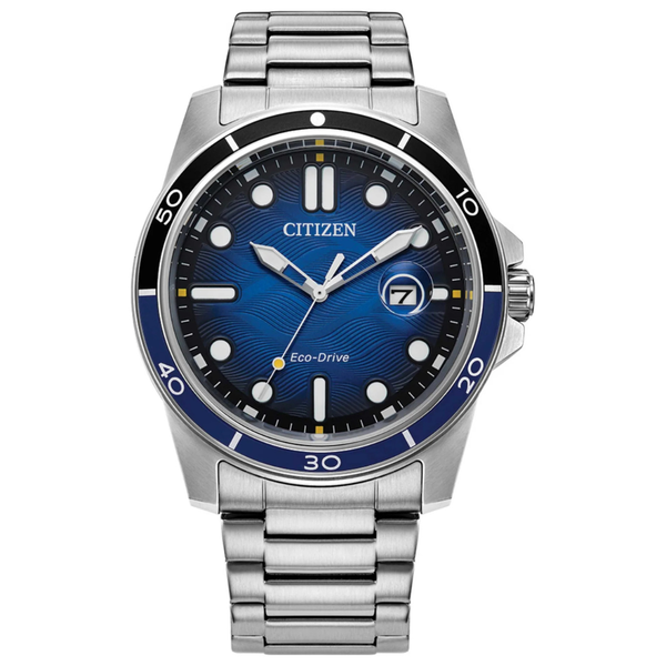 Citizen Mens Marine 1810 Eco-Drive Blue Dial Watch (AW1810-85L)