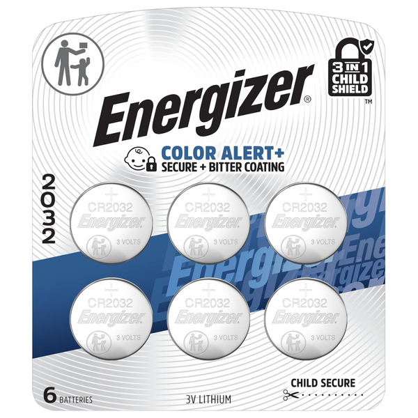 6-Count Energizer 2032 3V Lithium Coin Battery