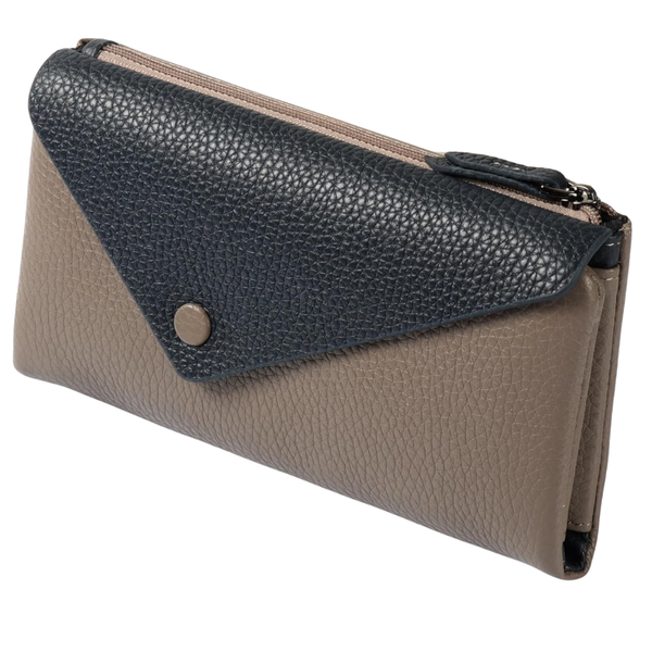 Unisex RFID Blocking Genuine Leather Envelope Wallet