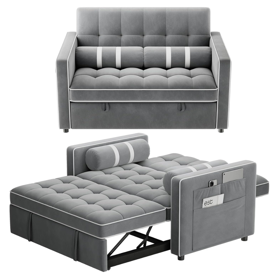 Marsail 3-in-1 Convertible Futon Sleeper Sofa Bed