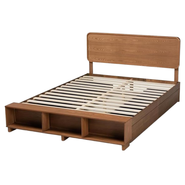 Baxton Studio Brown Finished Wood 4-Drawer Full Size Platform Storage Bed
