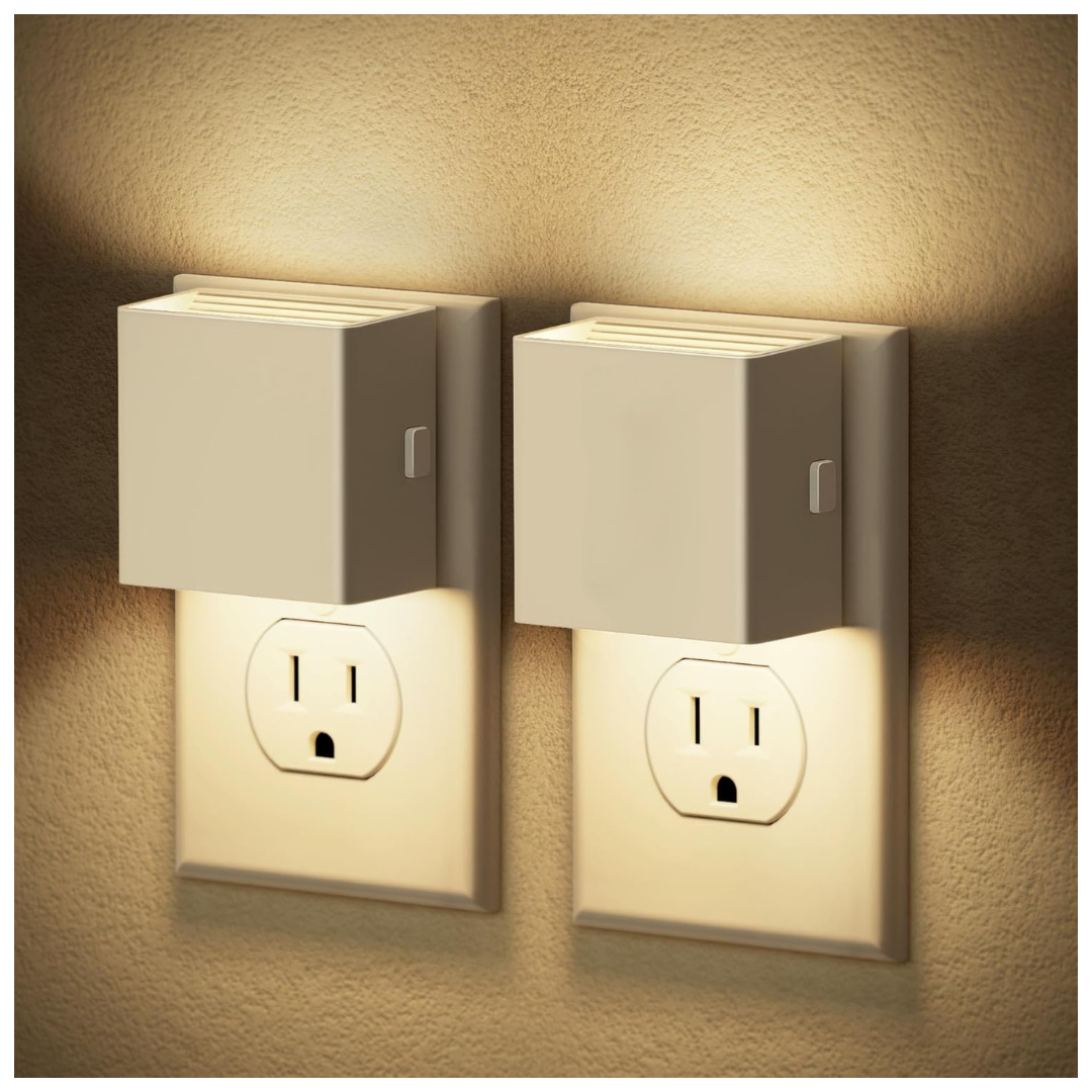2-Pack JandCase Plug into Wall Night Light