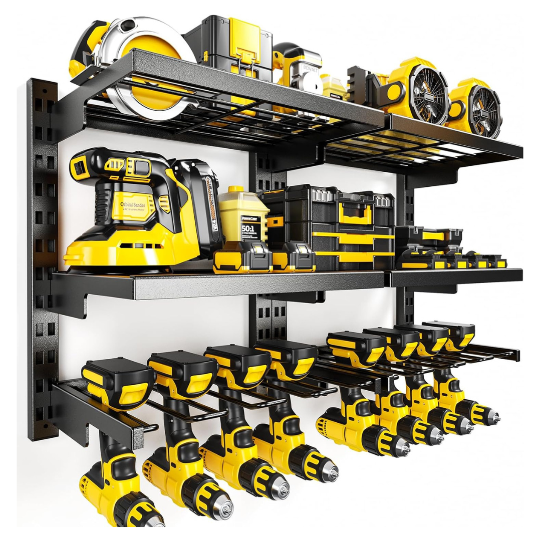 Modular 6 Shelves Wall-Mount Power Tool Organizer (300 lbs)