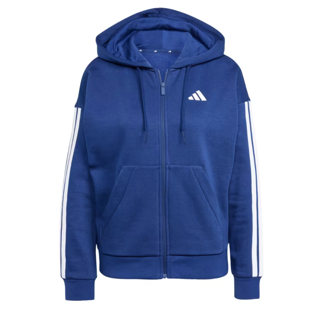adidas Women's Essentials 3-Stripes Fleece Full Zip Hoodie