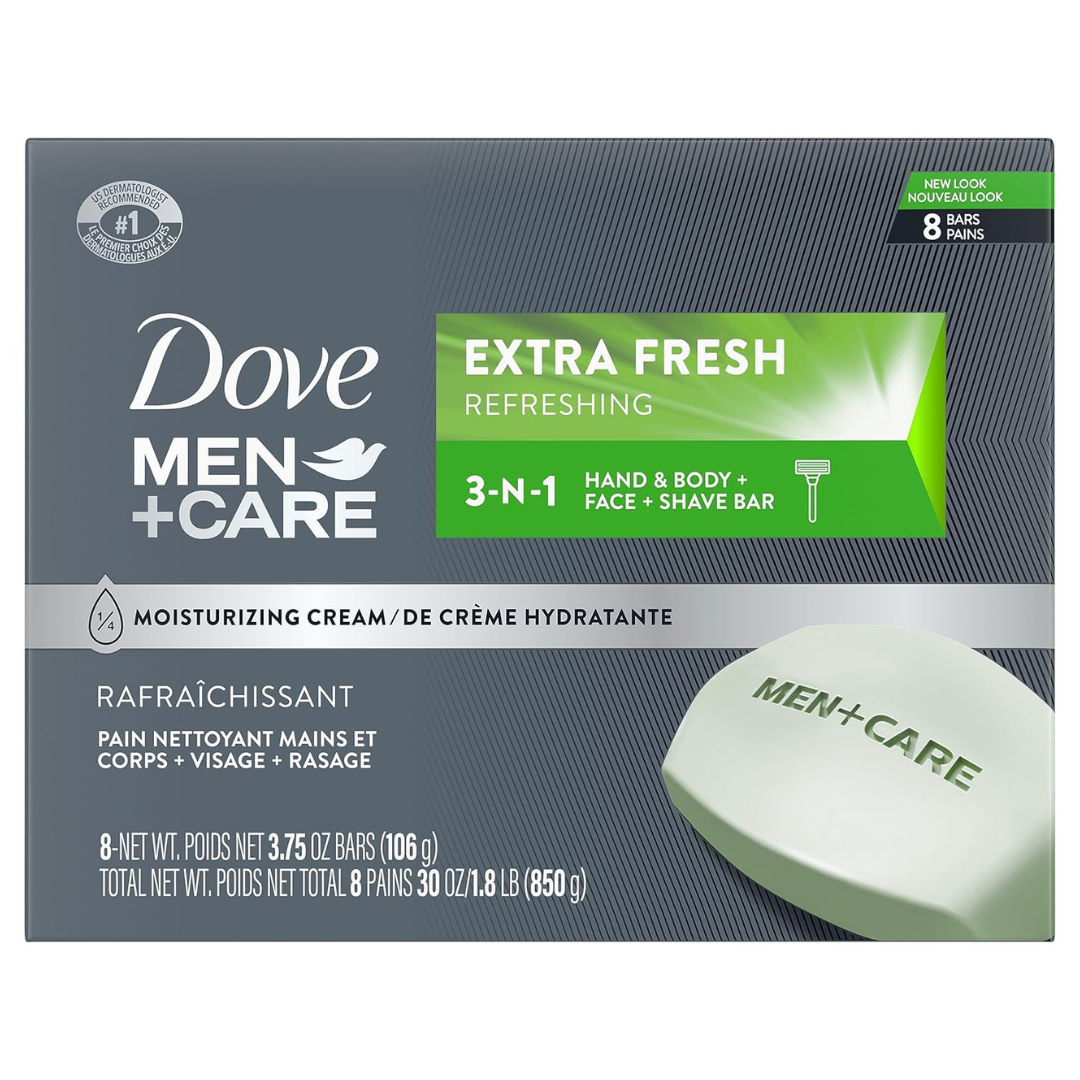 8-Count 3.75-Oz Dove Men + Care 3-in-1 Bar Soap