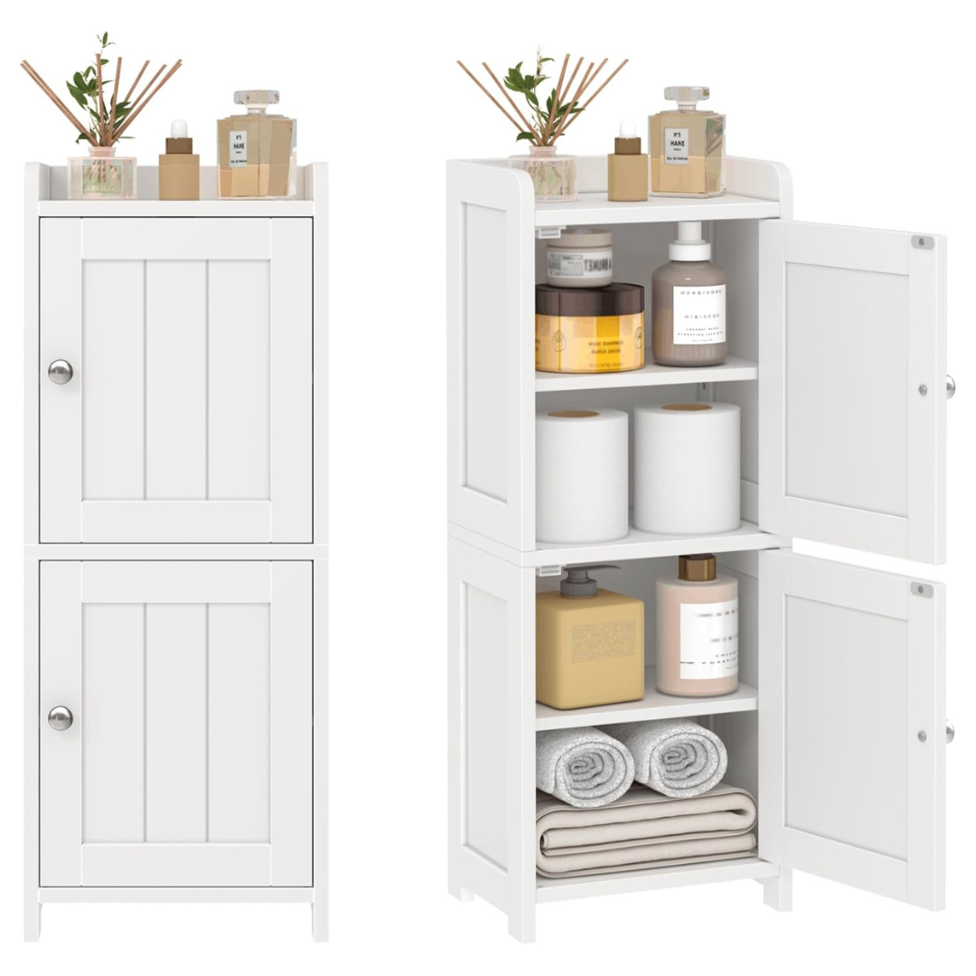 30" Bathroom Storage Cabinet With 2 Doors & 5 Shelves