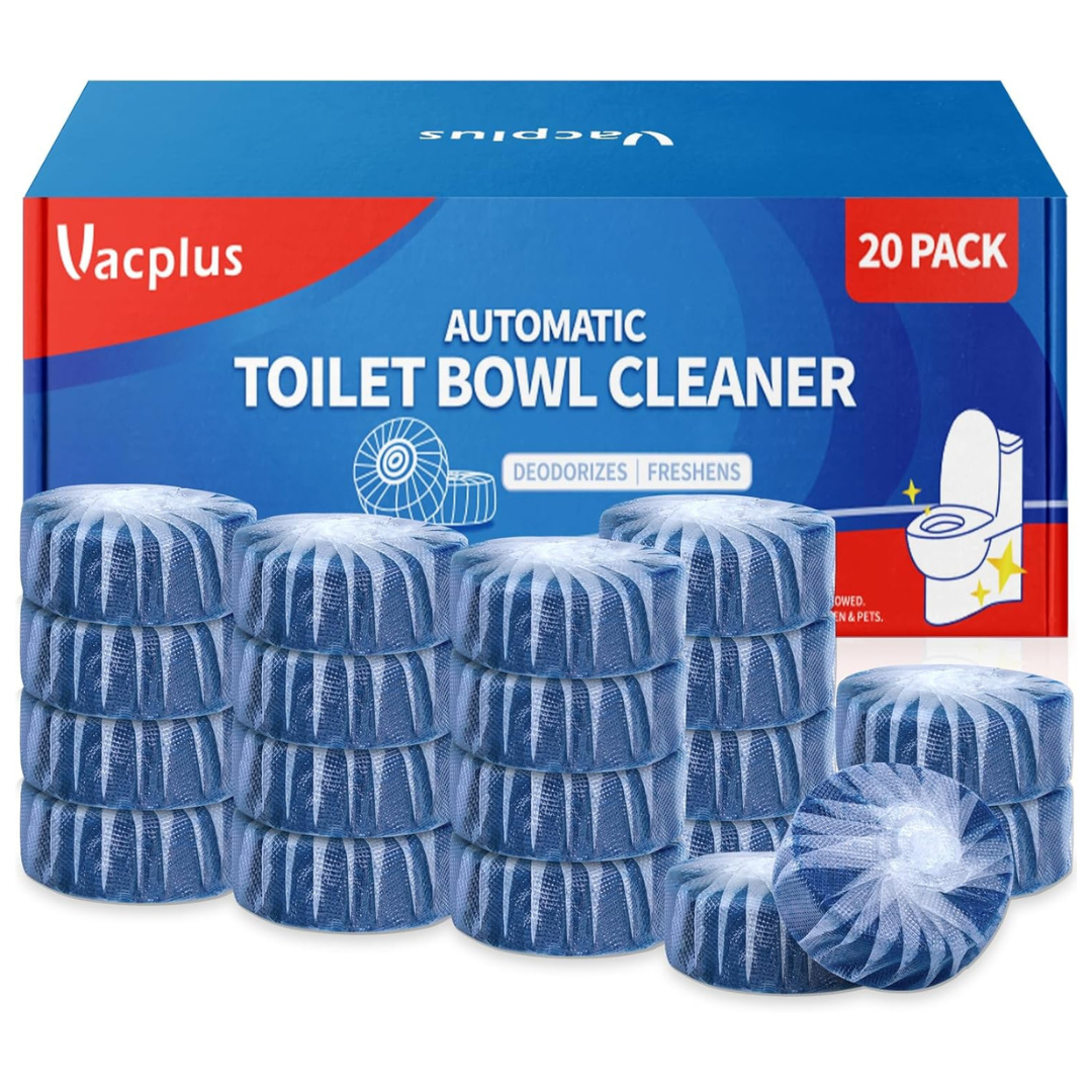 20-Pack Vacplus Long-Lasting Toilet Cleaner Tablets