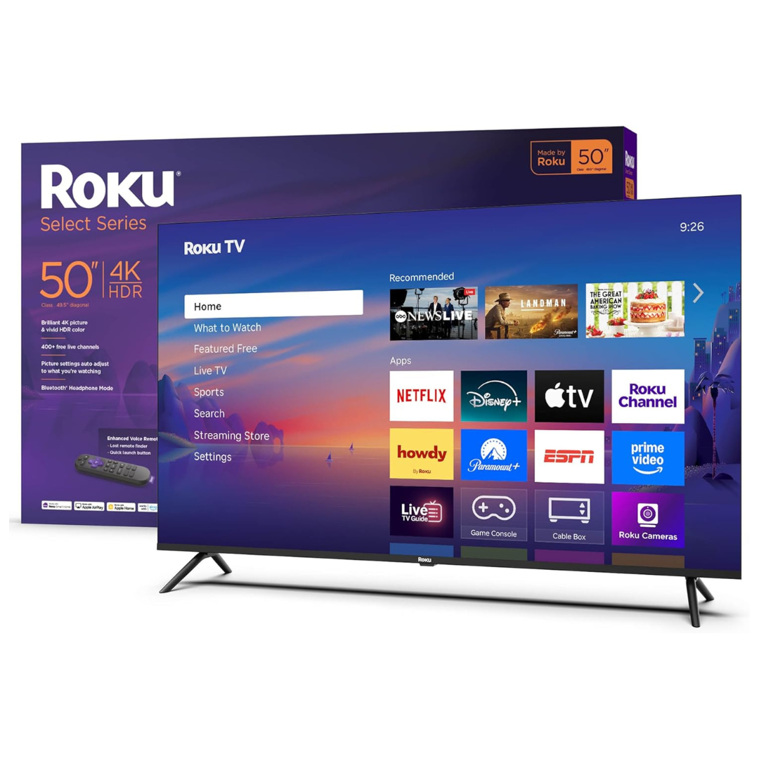 50" Roku Class Select Series 4K (2160p) Smart LED Roku HDTV