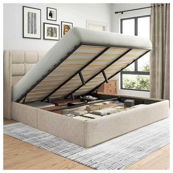 Lifezone King Size Lift Up Storage Bed Frame