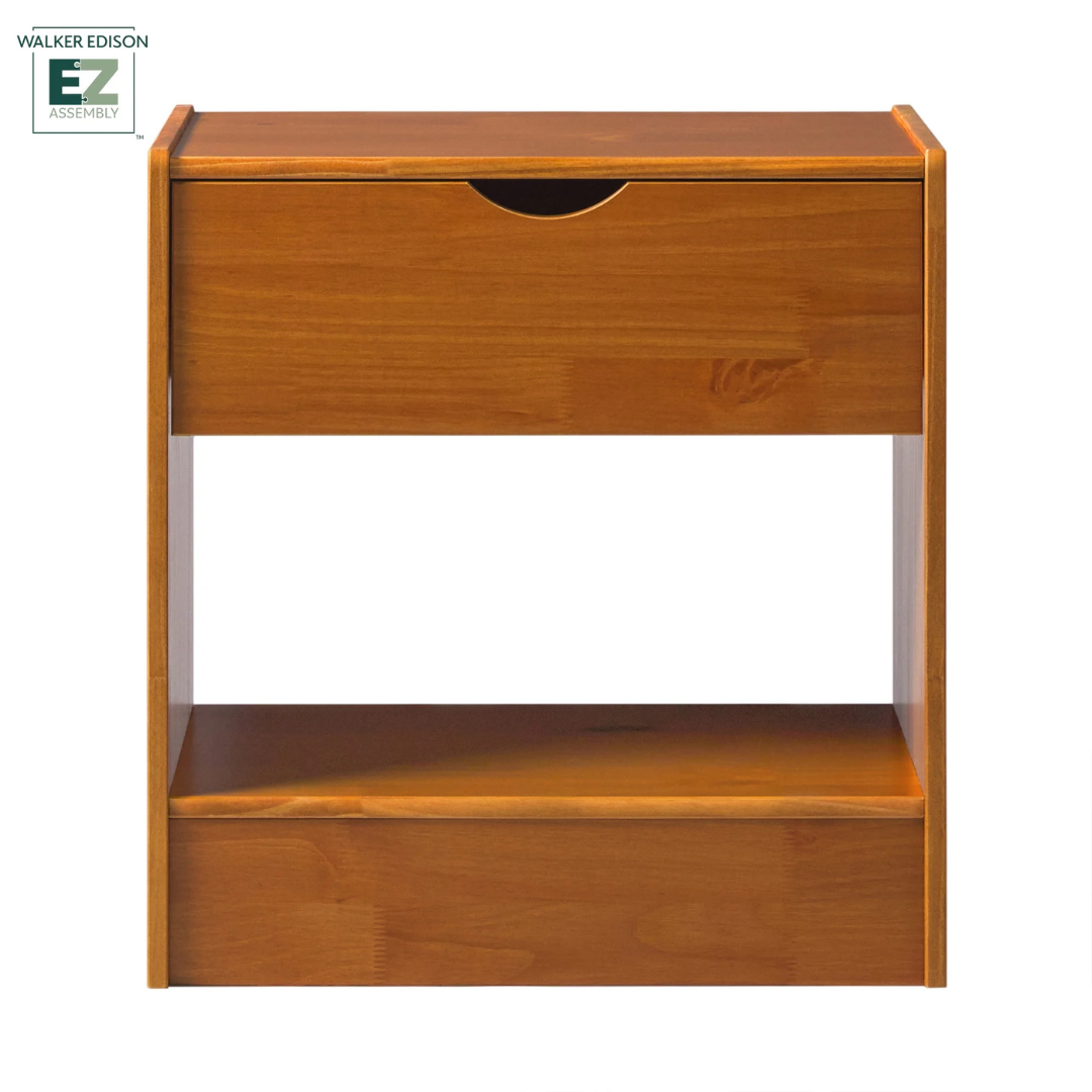 lker Edison Declan 1 Drawer Nightstand (Caramel Brown)