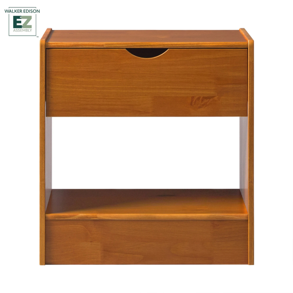 lker Edison Declan 1 Drawer Nightstand (Caramel Brown)