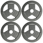 4-Pack 25-Lbs Yes4All Tri-Grip Handles Cast Iron Olympic Weight Plates
