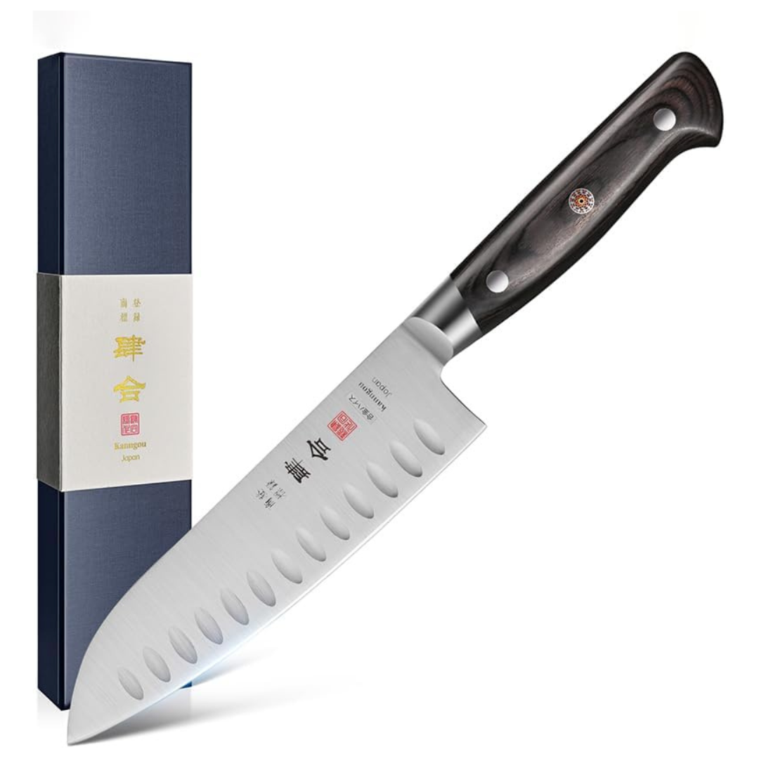 kanngou 7" Santoku AUS-8 Alloy Steel Japanese Knife