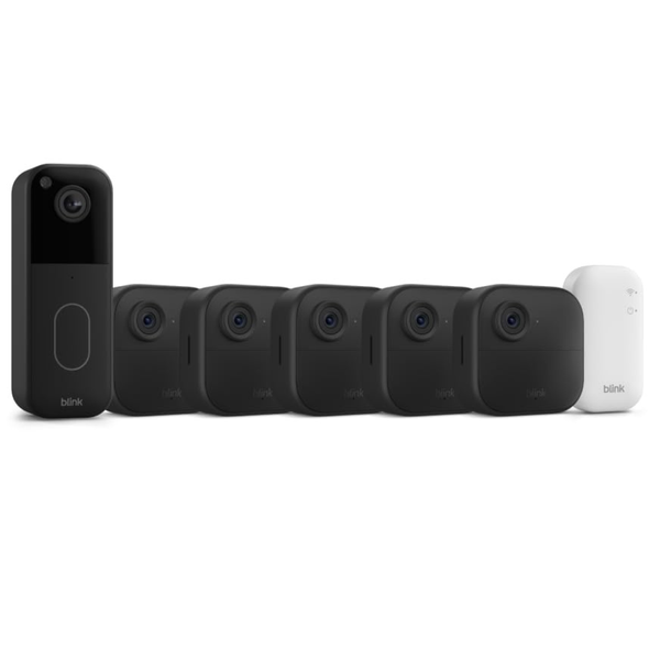 Blink All-New Video Doorbell + Outdoor 4 Camera System (5 Cameras)