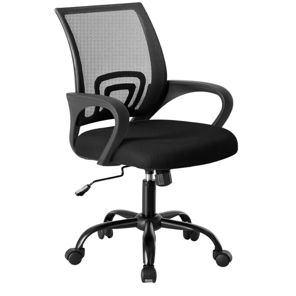 Newbulig Ergonomic Mesh Office Chair With Lumbar Support (Black)