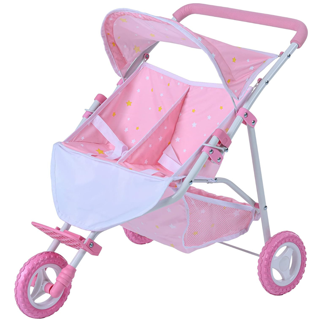 Olivia's Little World Twinkle Stars Princess Deluxe Baby Doll Stroller
