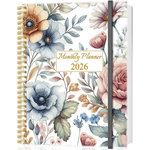 2026 Planner With Inner Pocket, Elastic Band, 8.5" x 11"